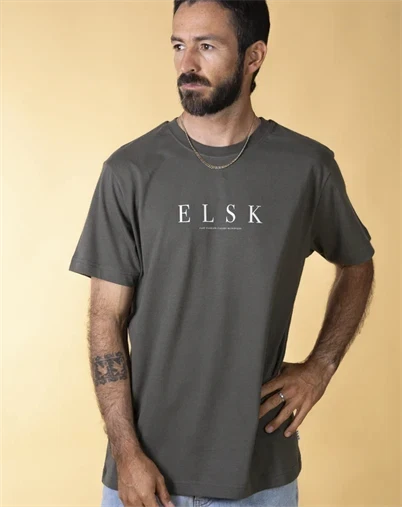 Elsk - Pure Men's Brushed T-Shirt - Granite Green 